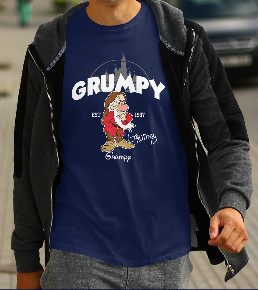 Grumpy Est 1937 Disney Castle Dwarf Snow White T-Shirt