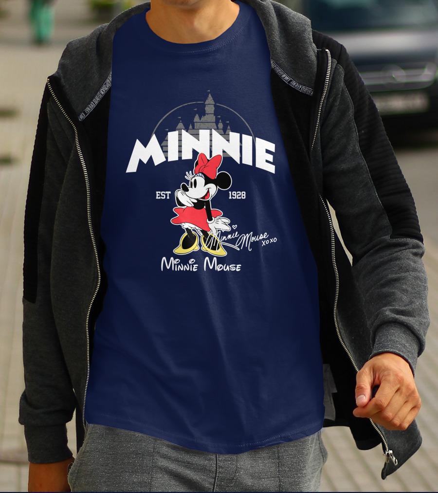 Minnie Mouse Est 1928 Mickey Disney Castle T-Shirt