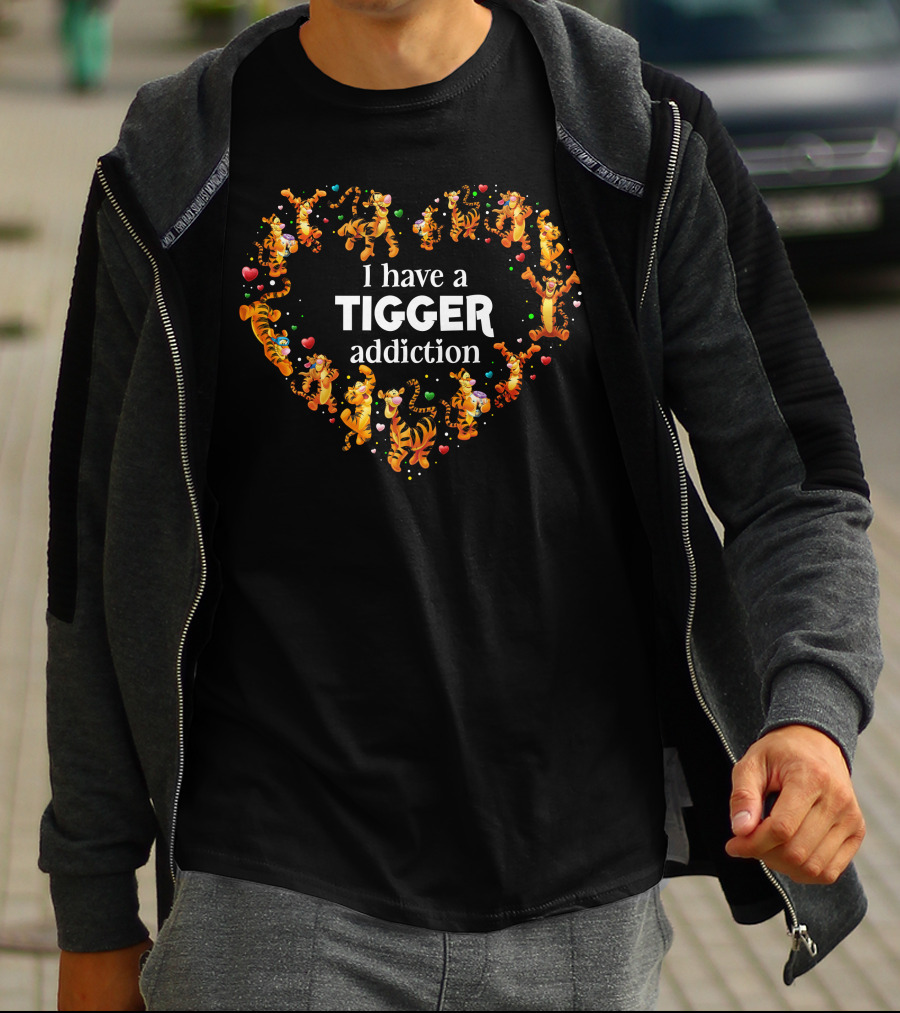 I Have A Tigger Addiction Heart T-Shirt