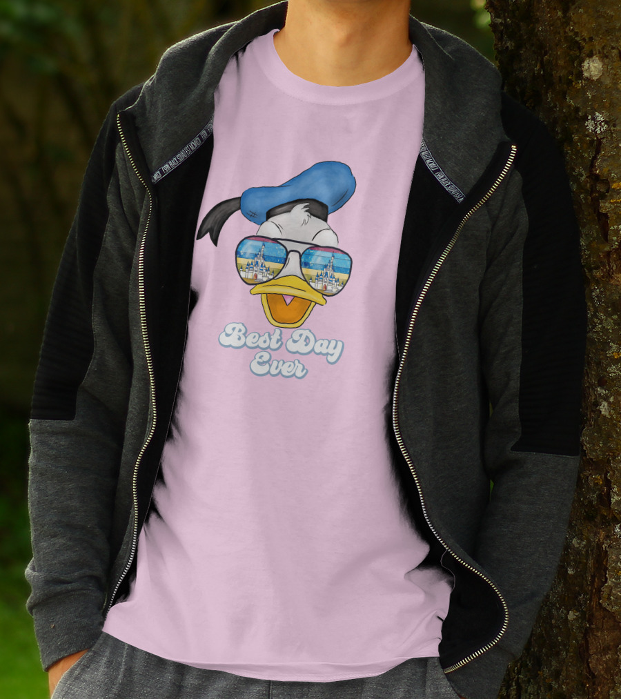 Donald Duck Best Day Ever Sunglasses And Castle T-Shirt