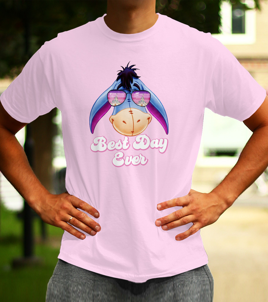 Best Day Ever Eeyore With Castle Sunglasses T-Shirt