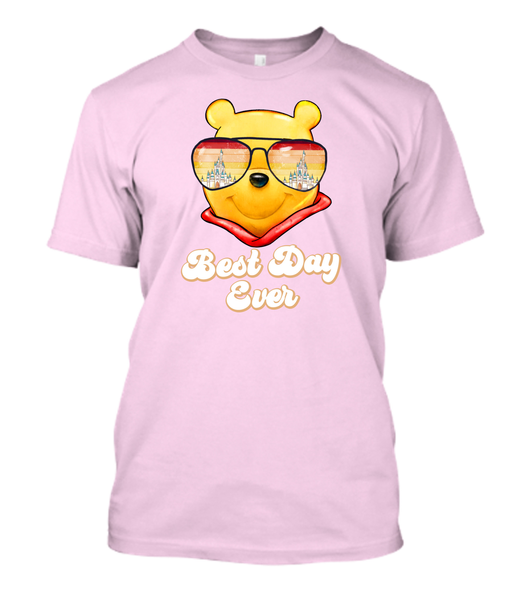 Best Day Ever Pooh Sunglasses Castle T-Shirt