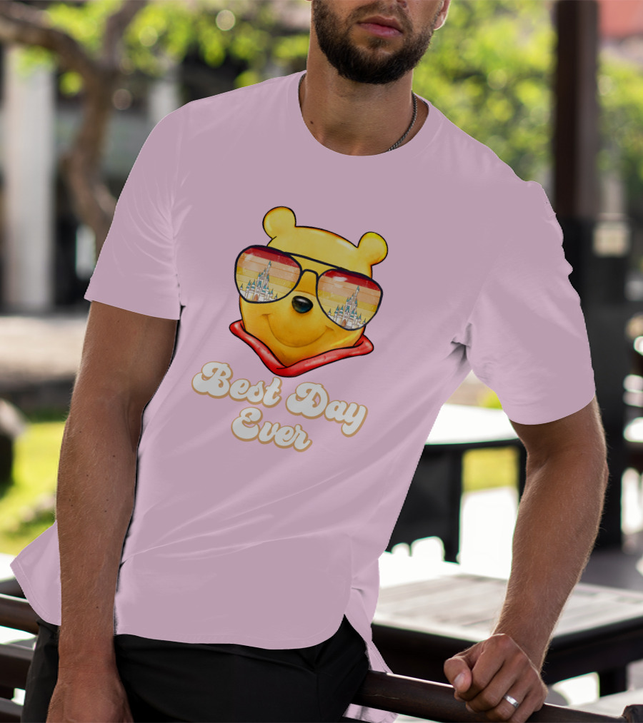 Best Day Ever Pooh Sunglasses Castle T-Shirt