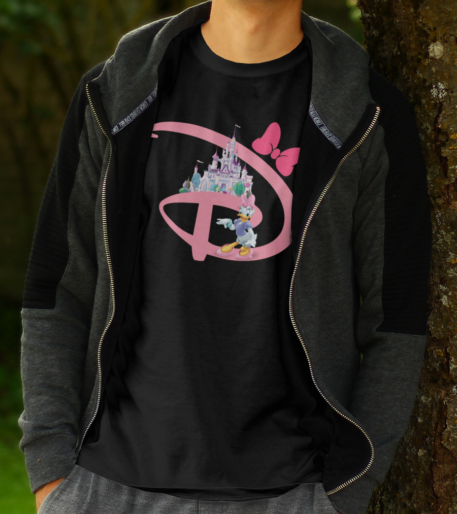 Daisy Duck Pink Disney Castle Bow T-Shirt