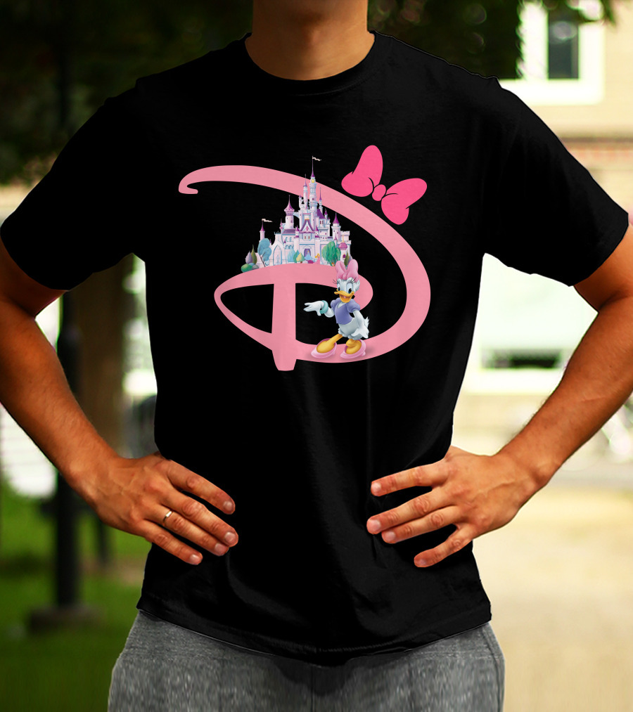 Daisy Duck Pink Disney Castle Bow T-Shirt