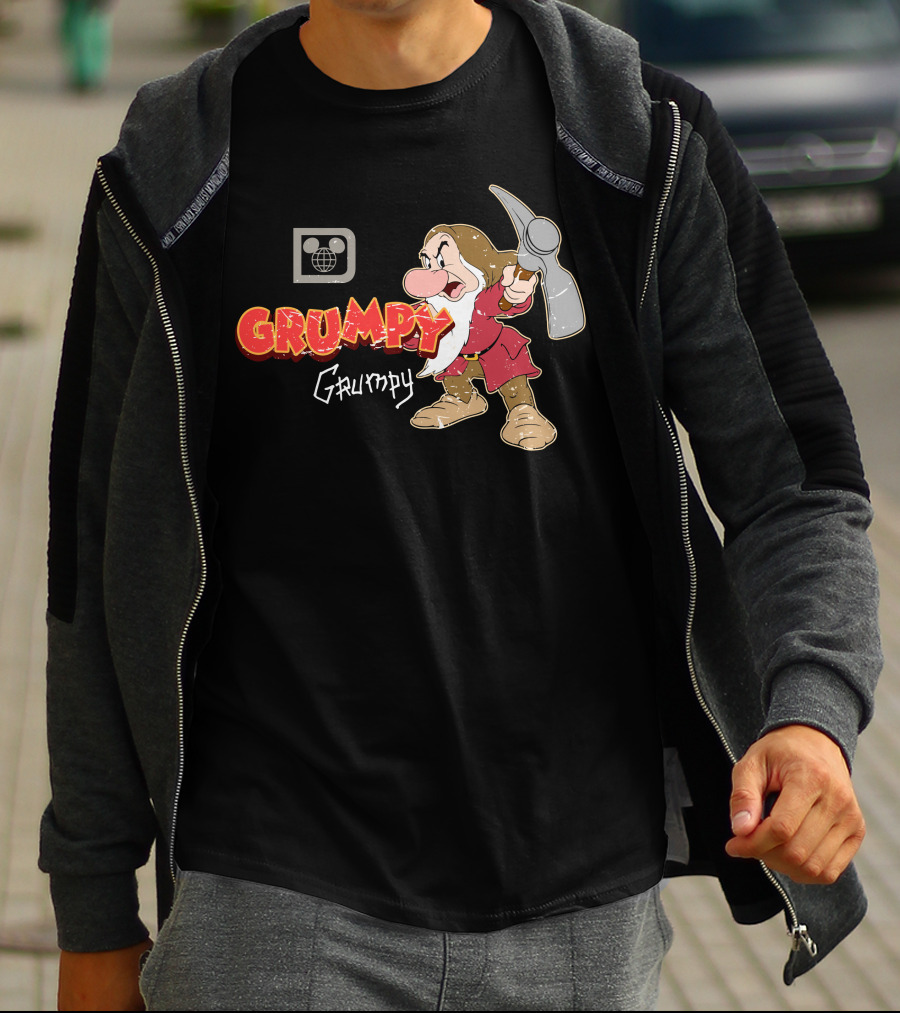 Disney Grumpy Character With Pickaxe T-Shirt