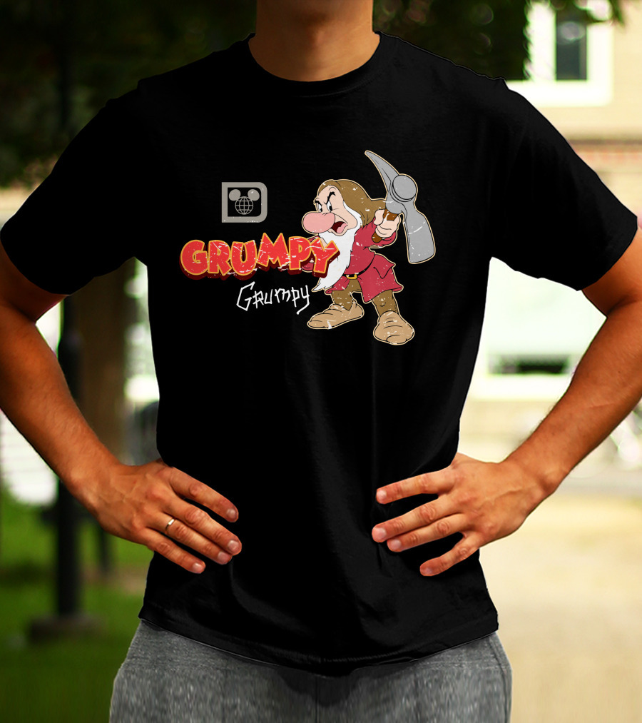 Disney Grumpy Character With Pickaxe T-Shirt