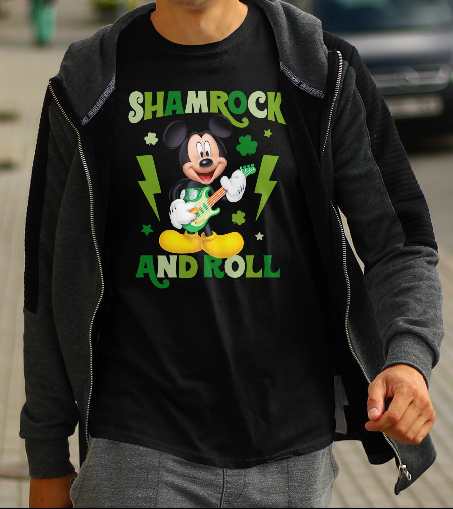 Shamrock And Roll Mickey T-Shirt