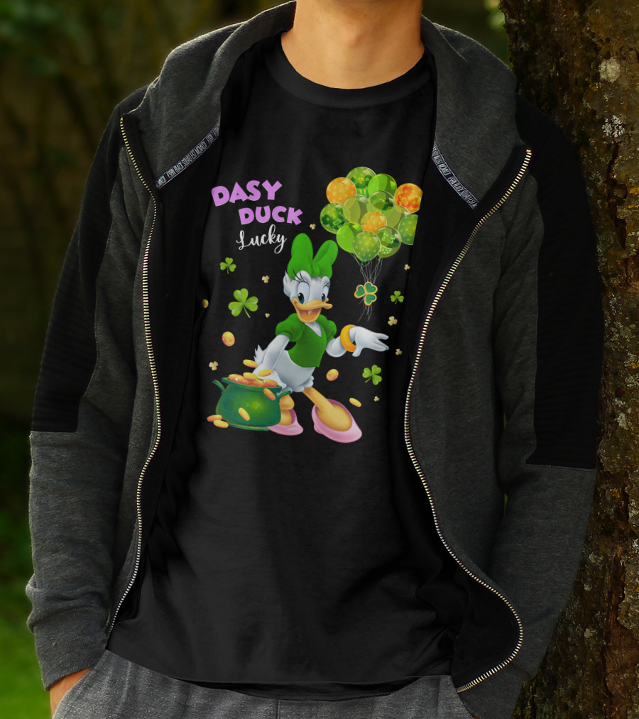Daisy Duck Lucky St. Patrick's Day Balloons And Shamrocks T-Shirt