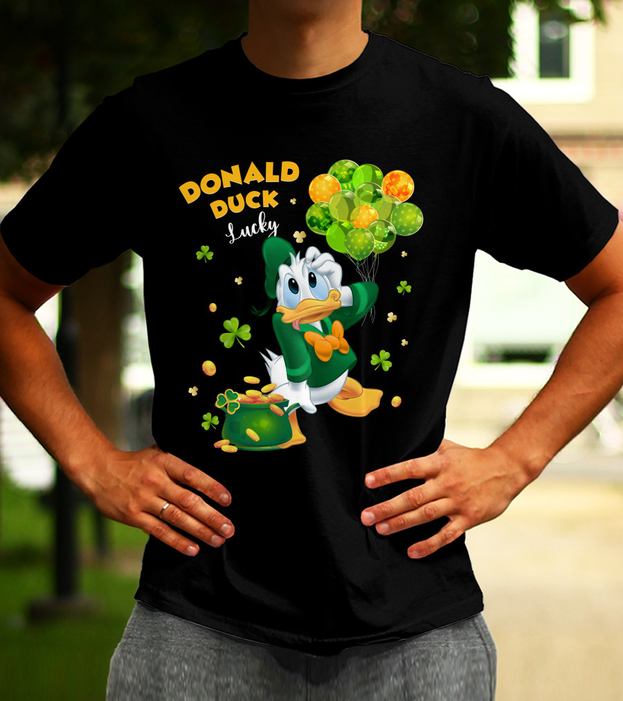 Donald Duck Lucky St. Patrick's Day Balloons T-Shirt