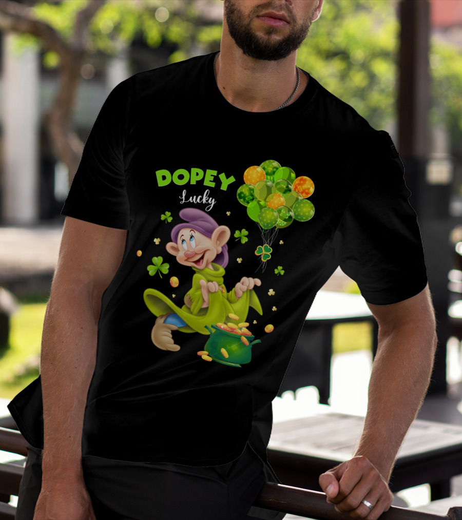 Dopey Lucky Balloons And Coins With Shamrock T-Shirt