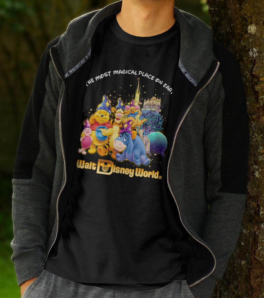 The Most Magical Place On Earth Walt Disney World Winnie The Pooh T-Shirt