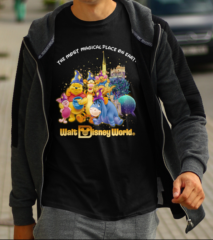 The Most Magical Place On Earth Walt Disney World Winnie The Pooh T-Shirt