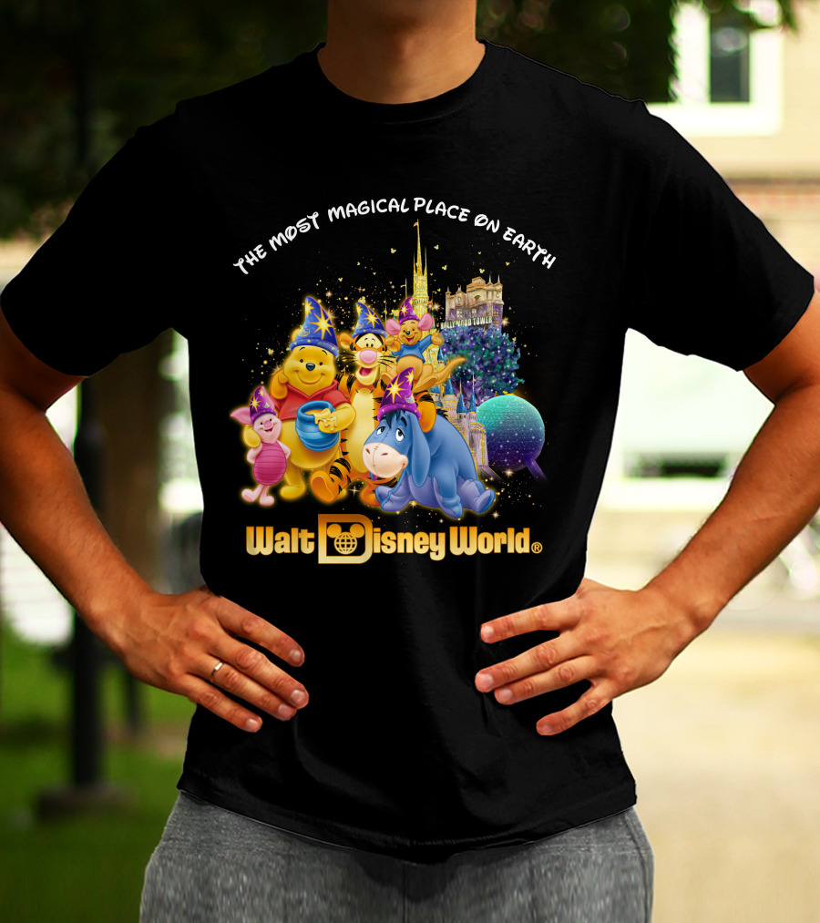The Most Magical Place On Earth Walt Disney World Winnie The Pooh T-Shirt