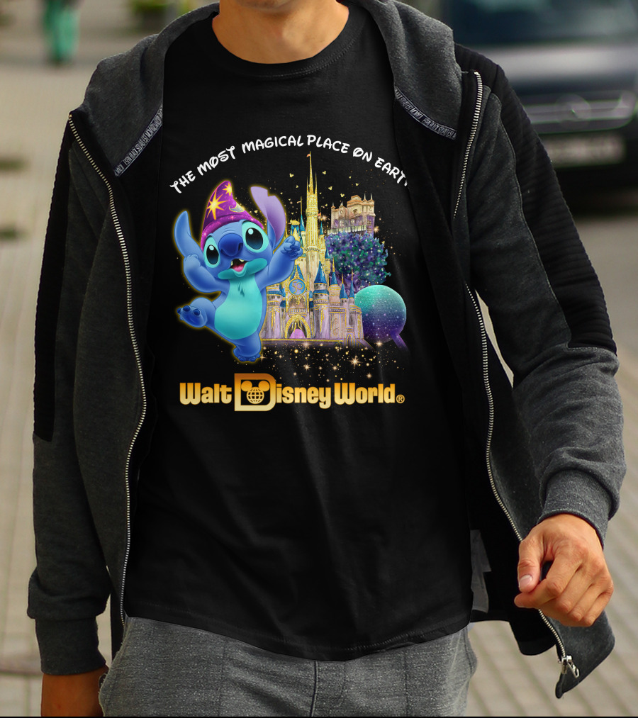 The Most Magical Place On Earth Walt Disney World Stitch T-Shirt