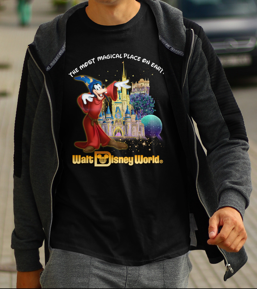 The Most Magical Place On Earth Walt Disney World Goofy Sorcerer's Apprentice T-Shirt