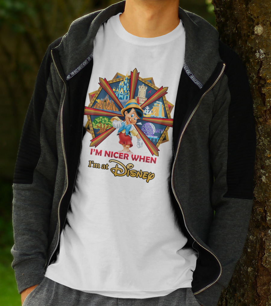 I'm Nicer When I'm At Disney Pinocchio T-Shirt