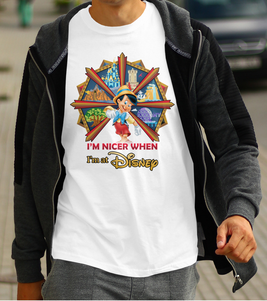 I'm Nicer When I'm At Disney Pinocchio T-Shirt