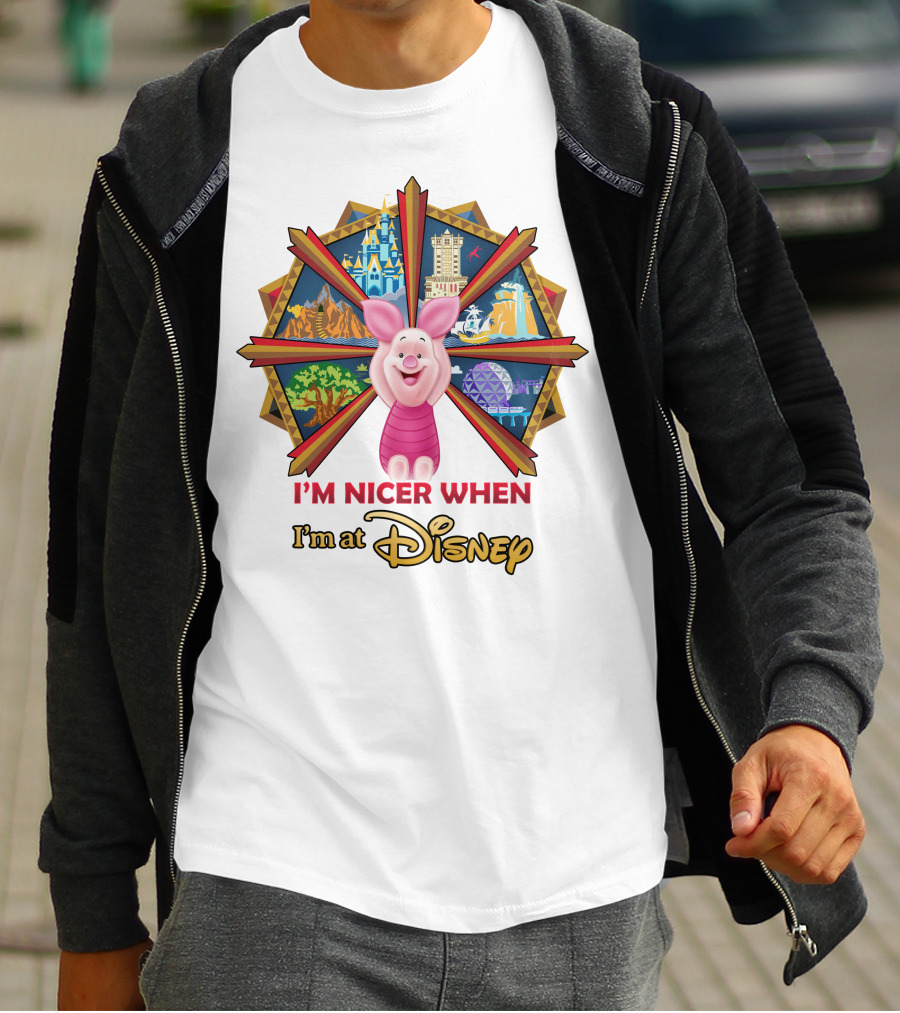 I'm Nicer When I'm At Disney Piglet T-Shirt