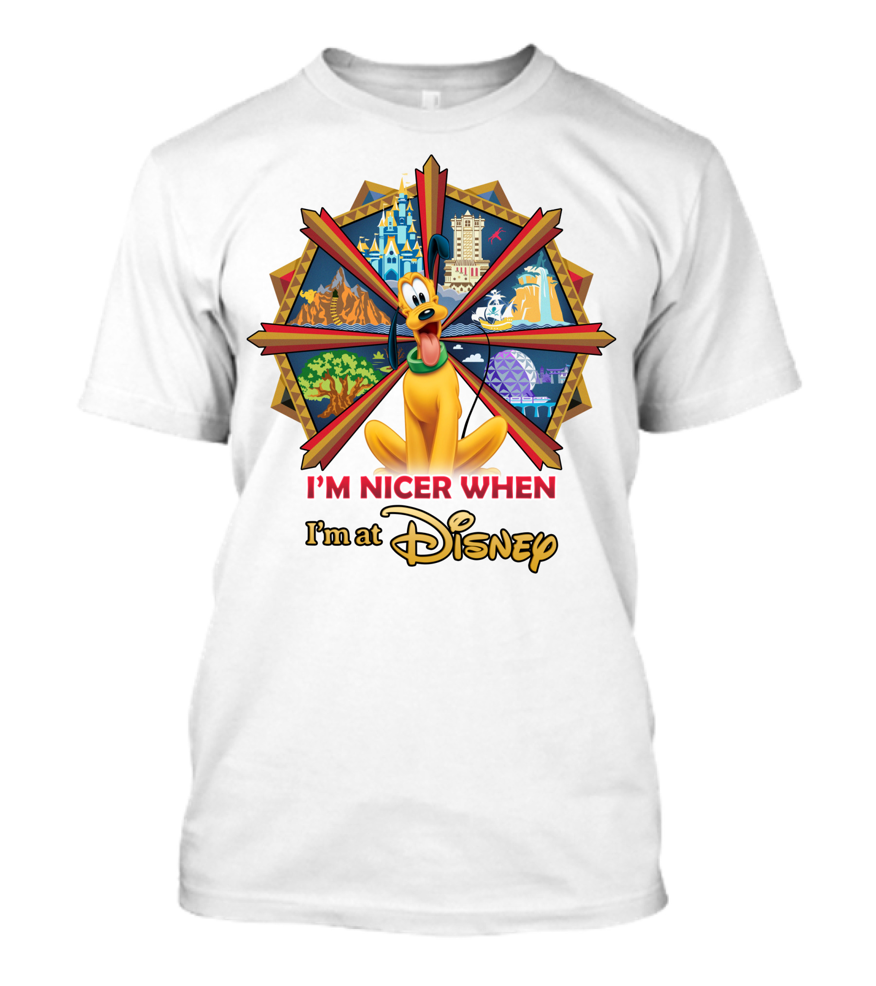 I'm Nicer When I'm At Disney Pluto T-Shirt