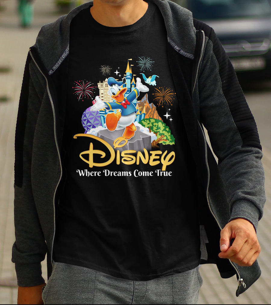 Disney Donald Where Dreams Come True Fireworks Adventure T-Shirt