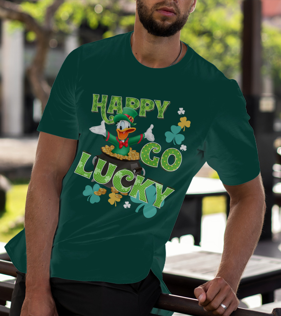 Happy Go Lucky Donald Duck St. Patrick's Day T-Shirt