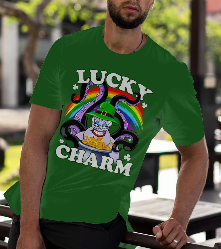 Lucky Charm Ursula Rainbow Coins Shamrocks T-Shirt