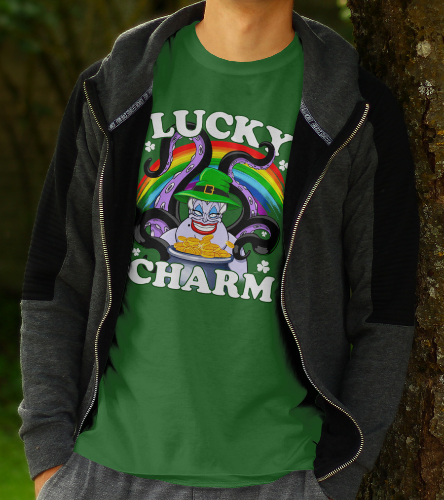 Lucky Charm Ursula Rainbow Coins Shamrocks T-Shirt