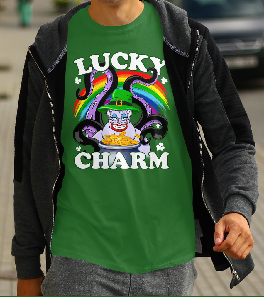 Lucky Charm Ursula Rainbow Coins Shamrocks T-Shirt
