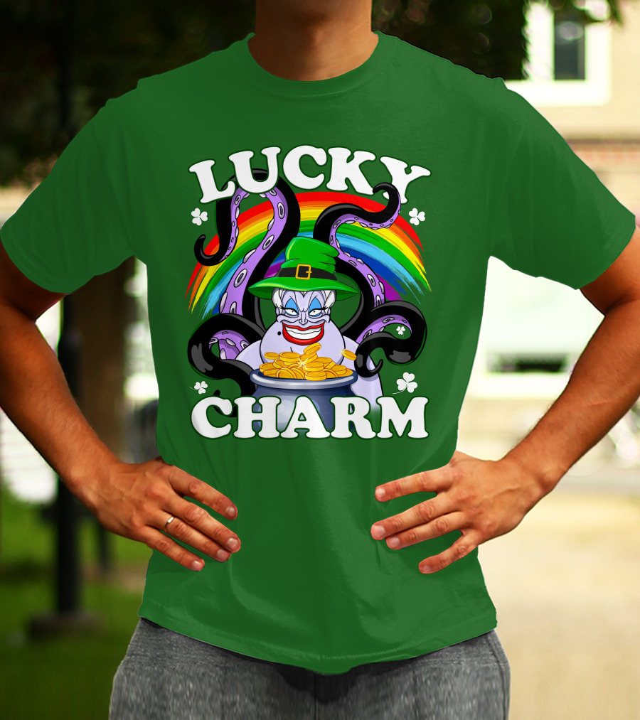 Lucky Charm Ursula Rainbow Coins Shamrocks T-Shirt