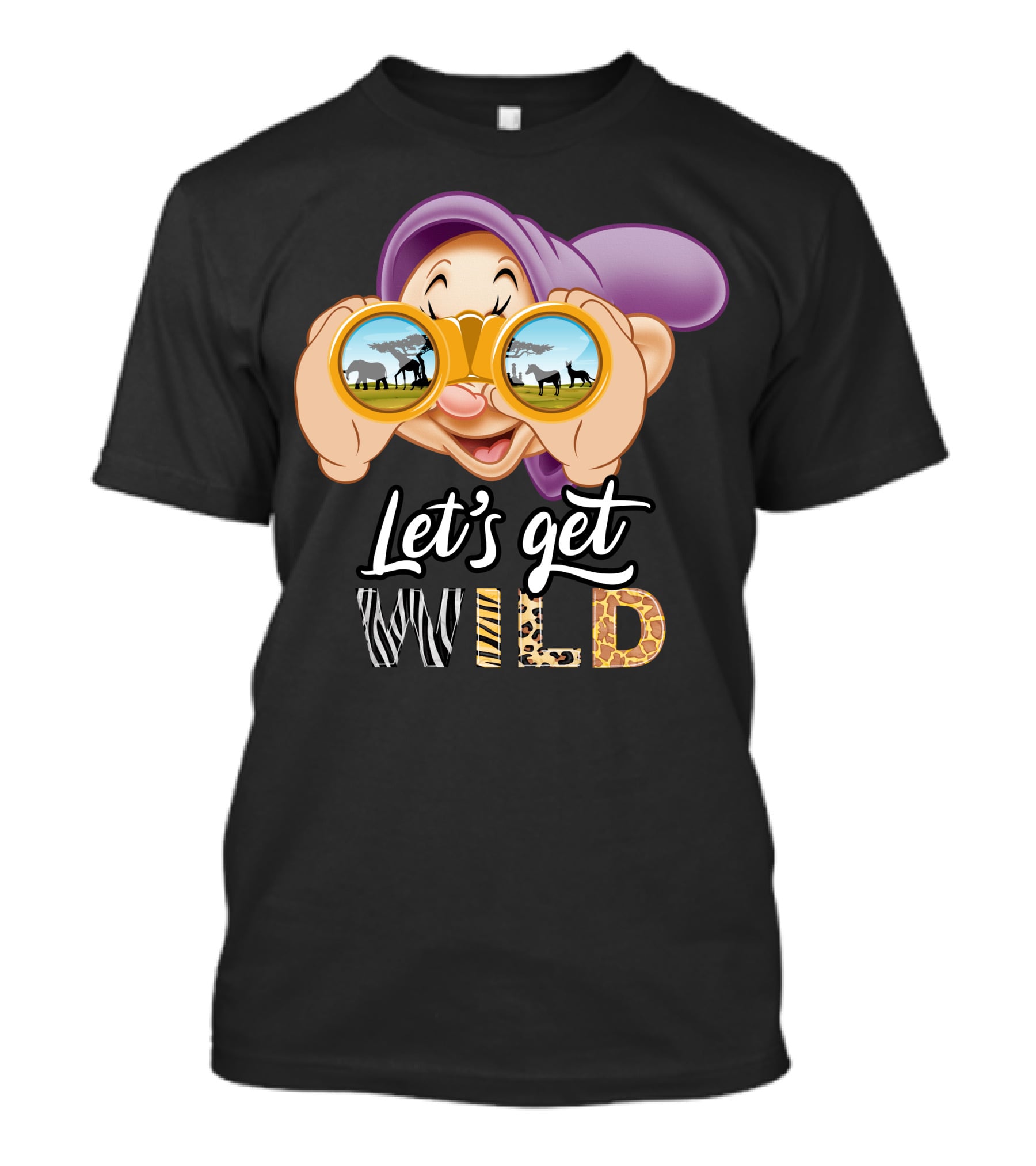 Dopey Let's Get Wild Binoculars Safari Adventure T-Shirt