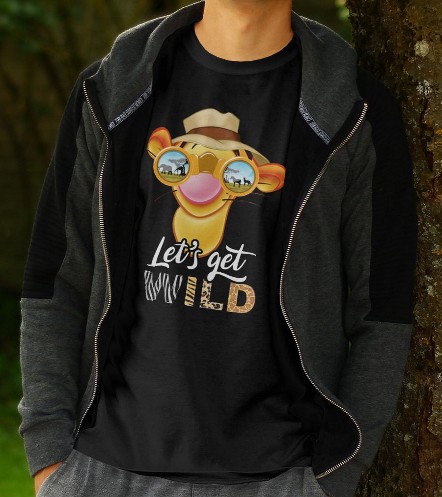Let's Get Wild Tigger Safari Sunglasses Hat T-Shirt