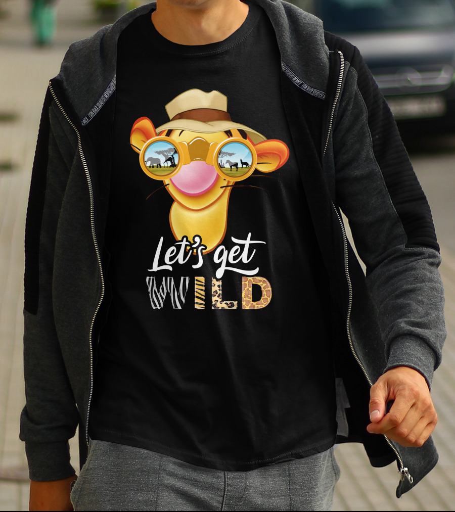 Let's Get Wild Tigger Safari Sunglasses Hat T-Shirt
