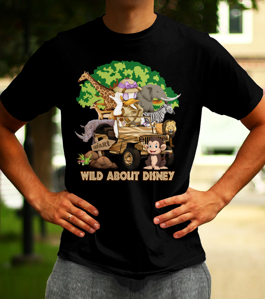 Wild About Disney Safari With Daisy Duck And Jungle Animals T-Shirt