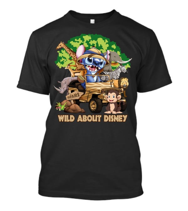 Wild About Disney Safari Stitch With Animals T-Shirt