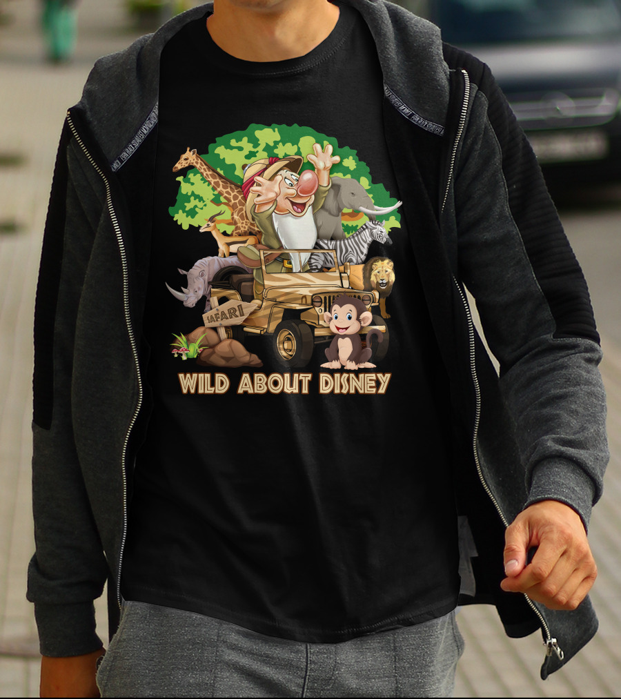 Wild About Disney Safari Grumpy Jeep Adventure With Animals T-Shirt
