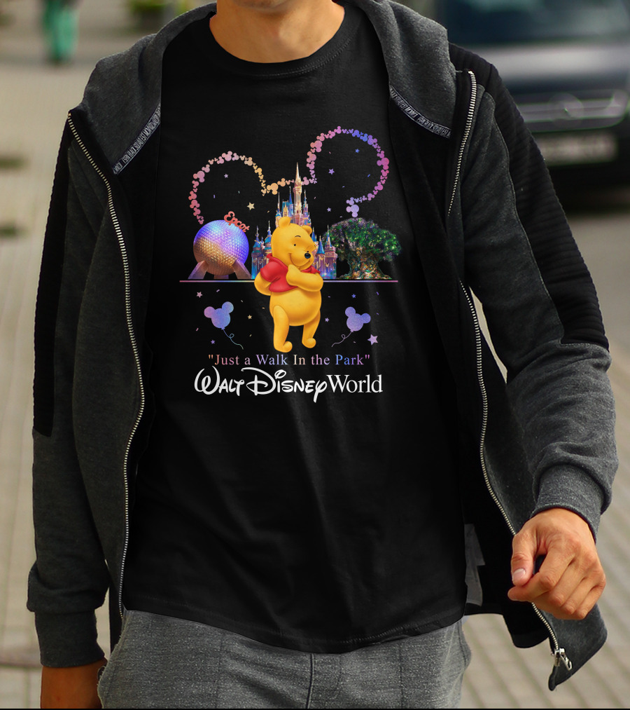 Walt Disney World Just A Walk In The Park Epcot Pooh T-Shirt