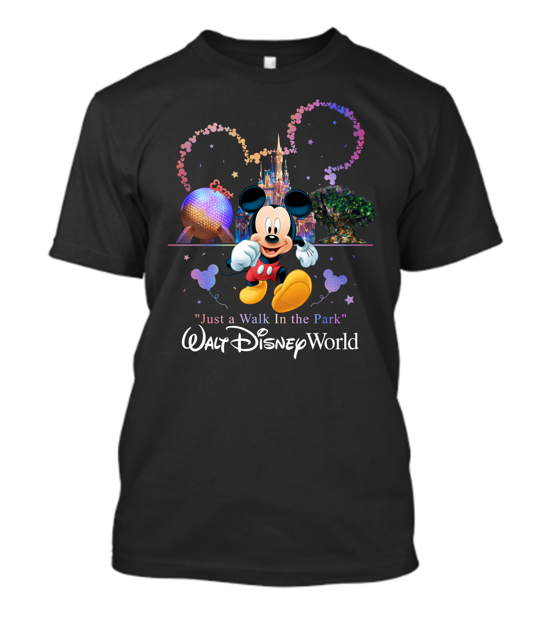 Just A Walk In The Park Walt Disney World Epcot Mickey Mouse T-Shirt