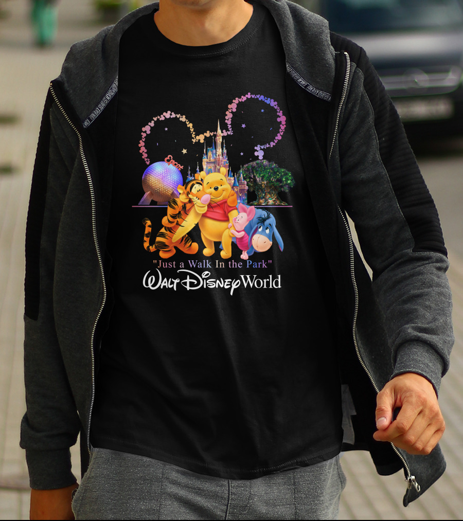 Winnie The Pooh Just A Walk In The Park Walt Disney World Epcot T-Shirt