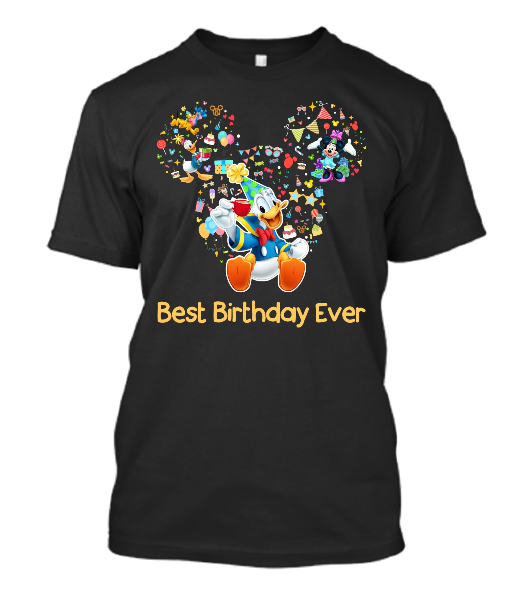 Best Birthday Ever Donald Duck Party Celebration Mickey Mouse T-Shirt
