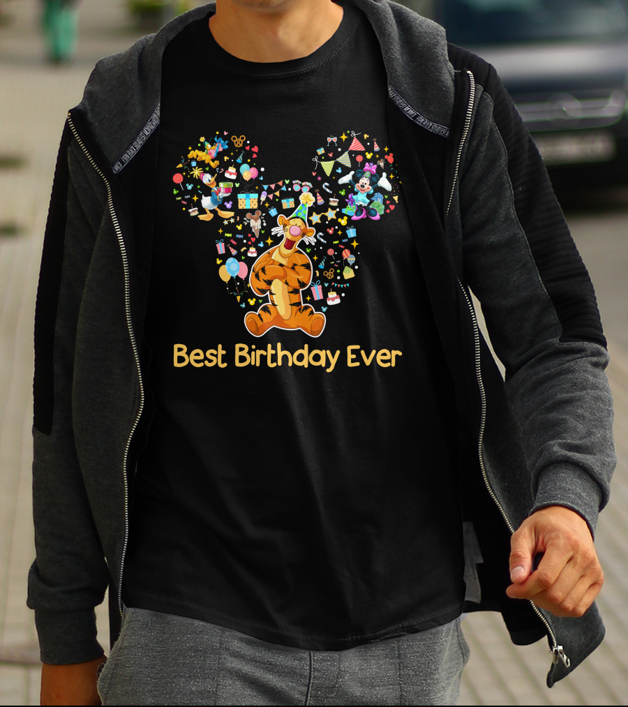 Tigger Best Birthday Ever Disney Mickey Minnie Celebration T-Shirt