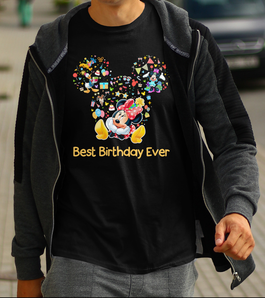 Minnie Mouse Best Birthday Ever Celebration T-Shirt