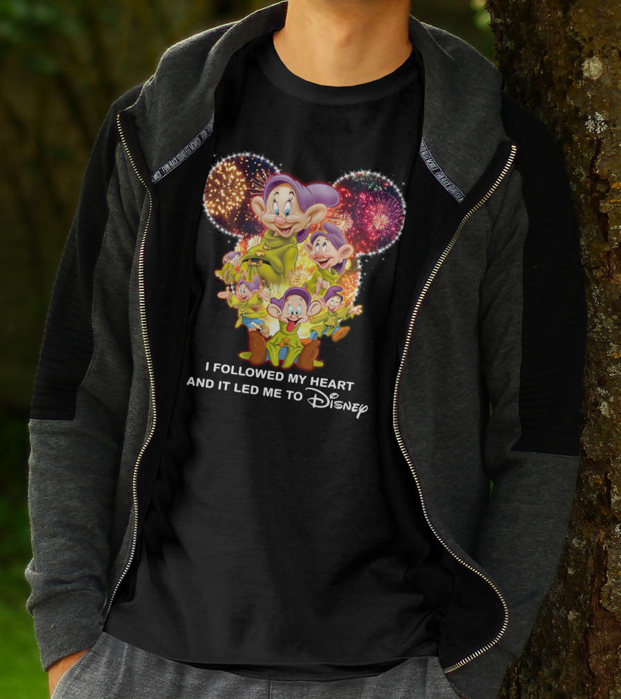 Dopey Fireworks I Followed My Heart And It Led Me To Disney T-Shirt