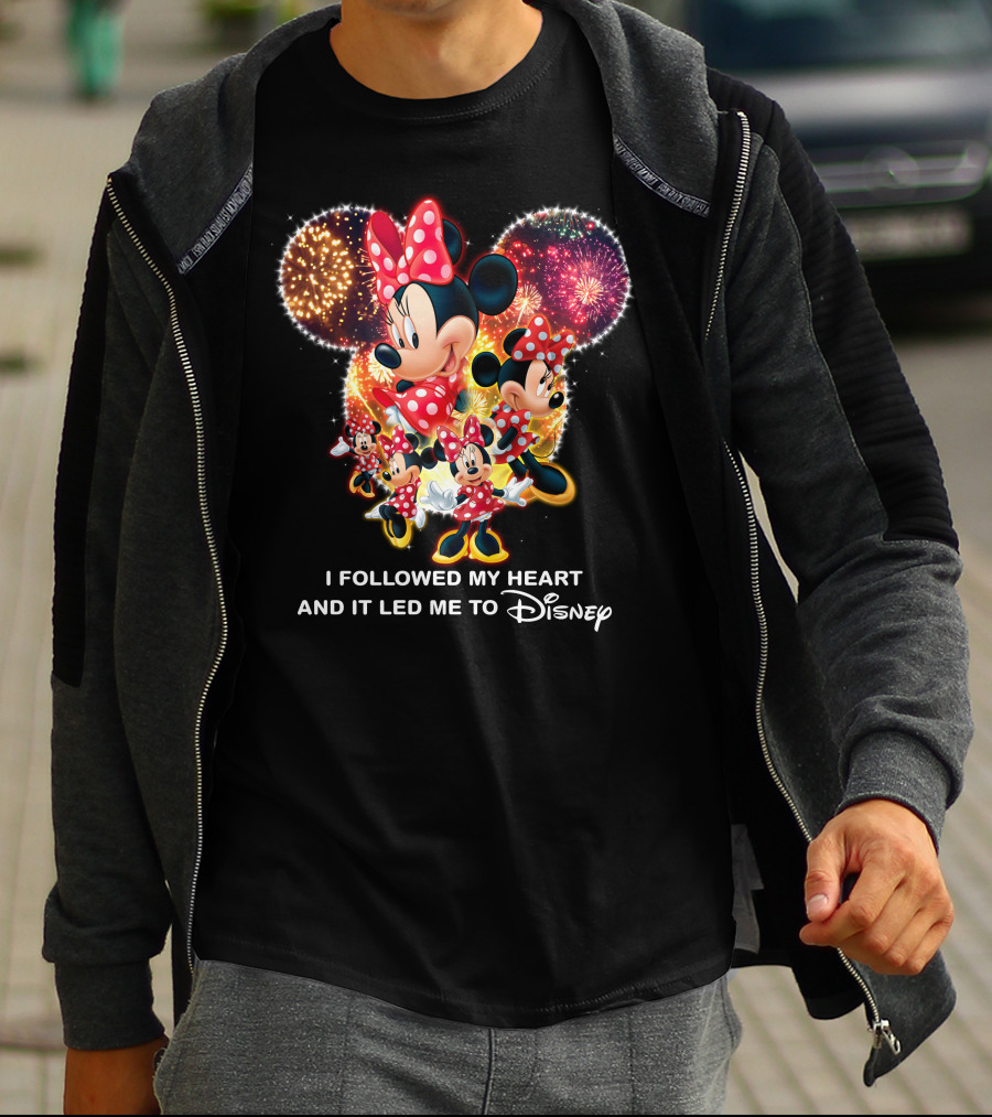 Minnie Mouse Fireworks I Followed My Heart Led Me To Disney T-Shirt