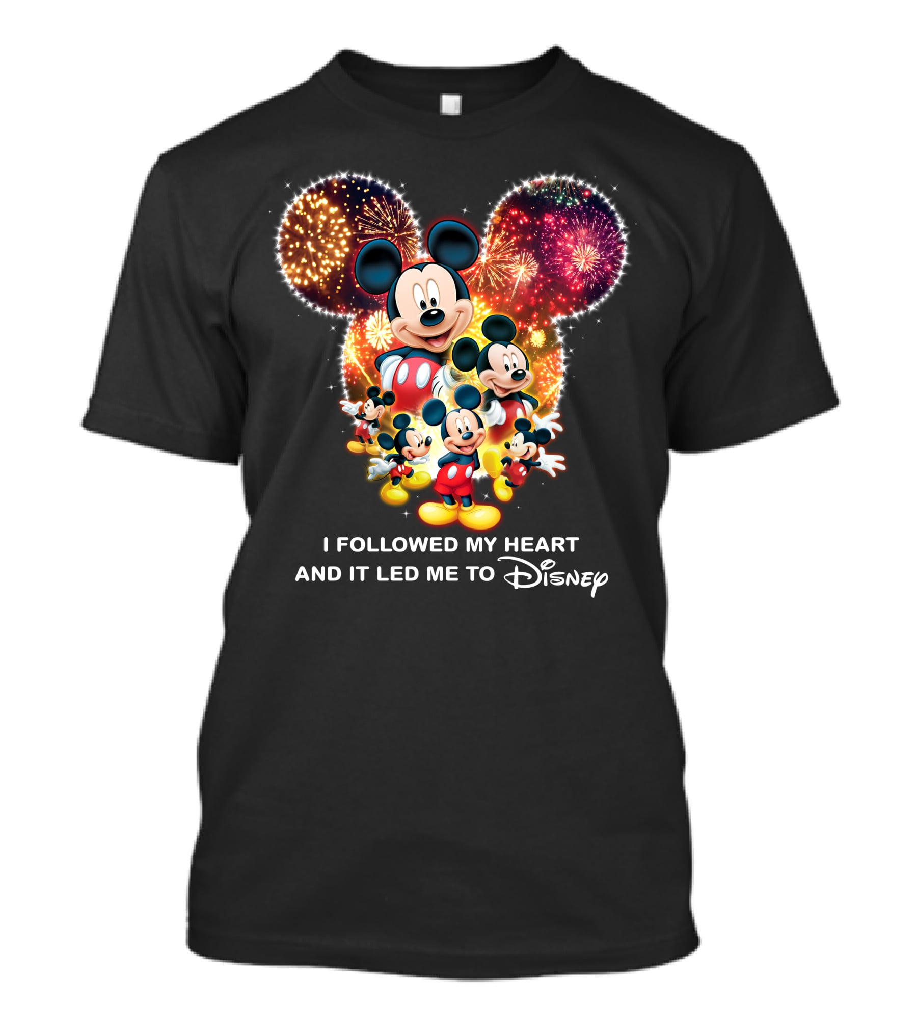 I Followed My Heart And It Led Me To Disney Mickey Mouse Fireworks Celebration T-Shirt