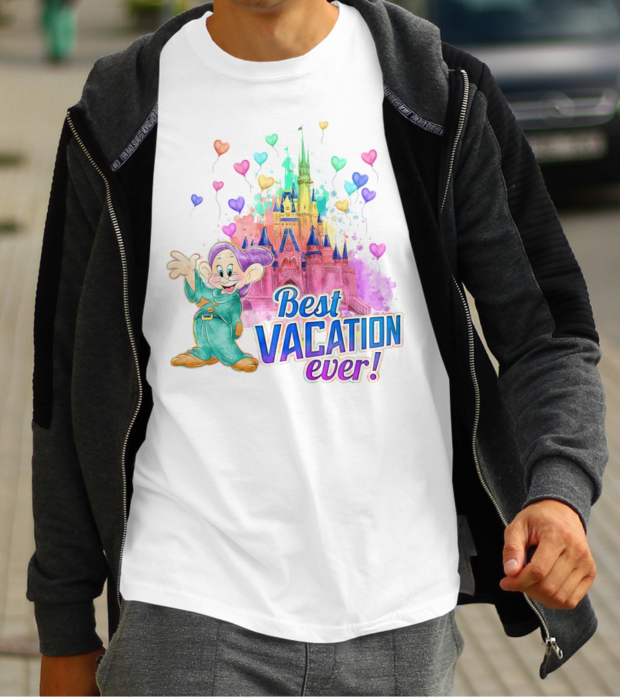 Best Vacation Ever Dopey Castle Hearts T-Shirt