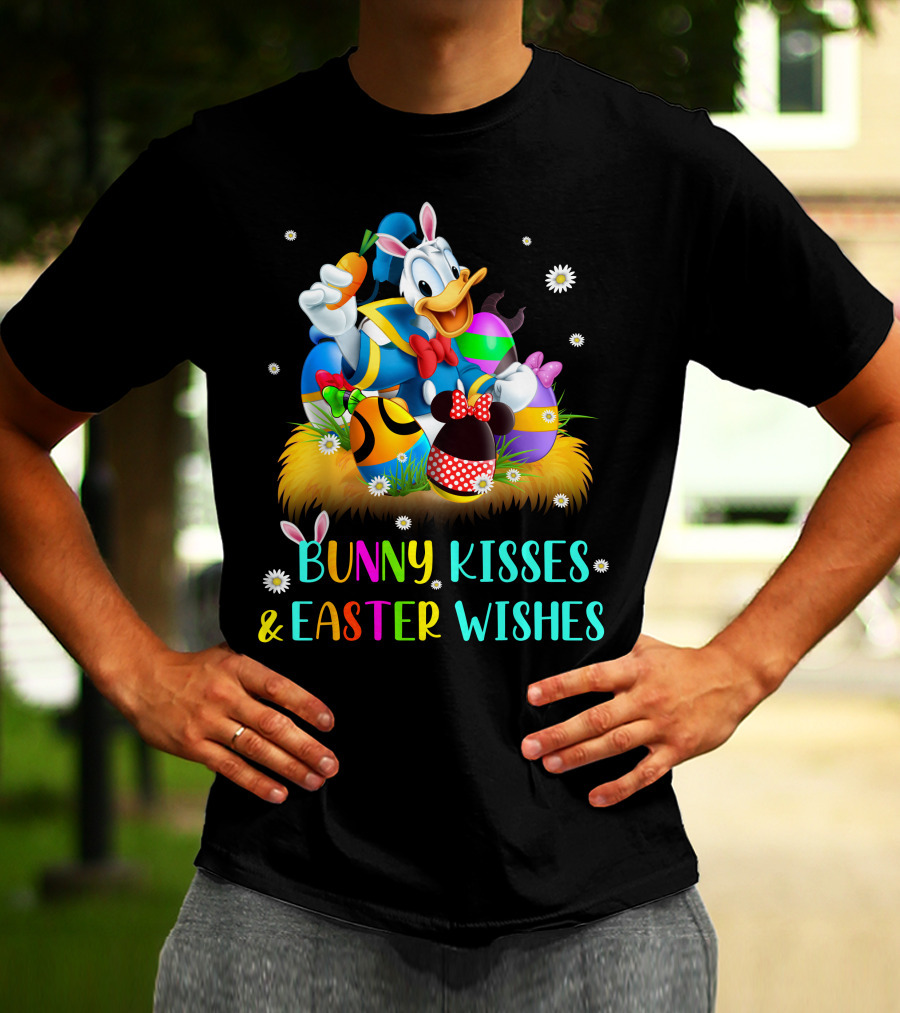 Bunny Kisses Easter Wishes Donald T-Shirt