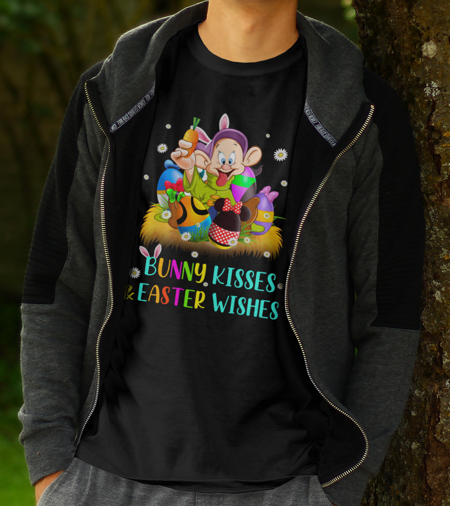 Bunny Kisses & Easter Wishes Dopey Character Easter Eggs Carrot T-Shirt