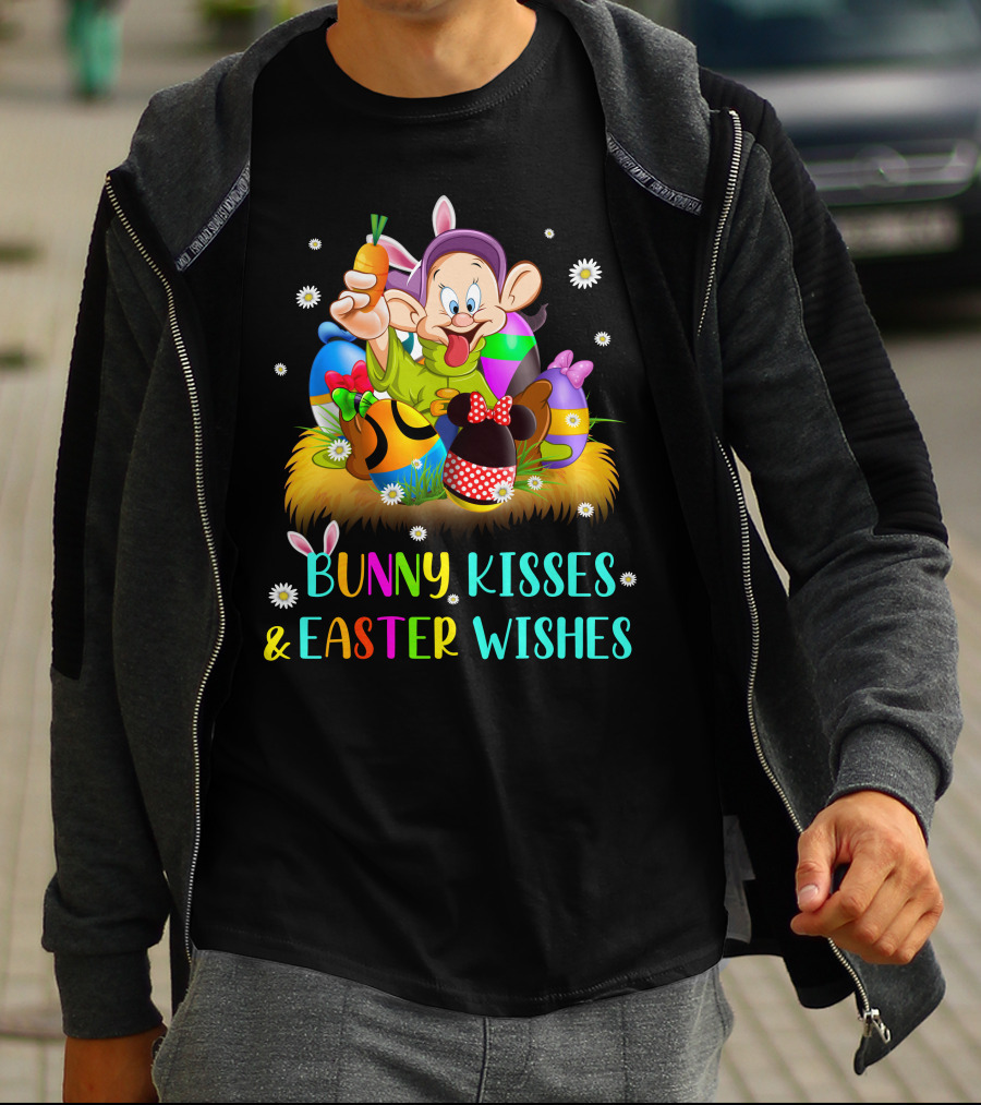 Bunny Kisses & Easter Wishes Dopey Character Easter Eggs Carrot T-Shirt