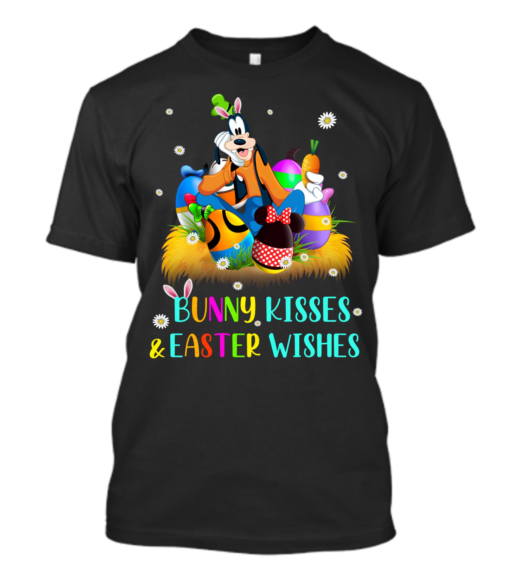 Goofy Bunny Kisses & Easter Wishes T-Shirt